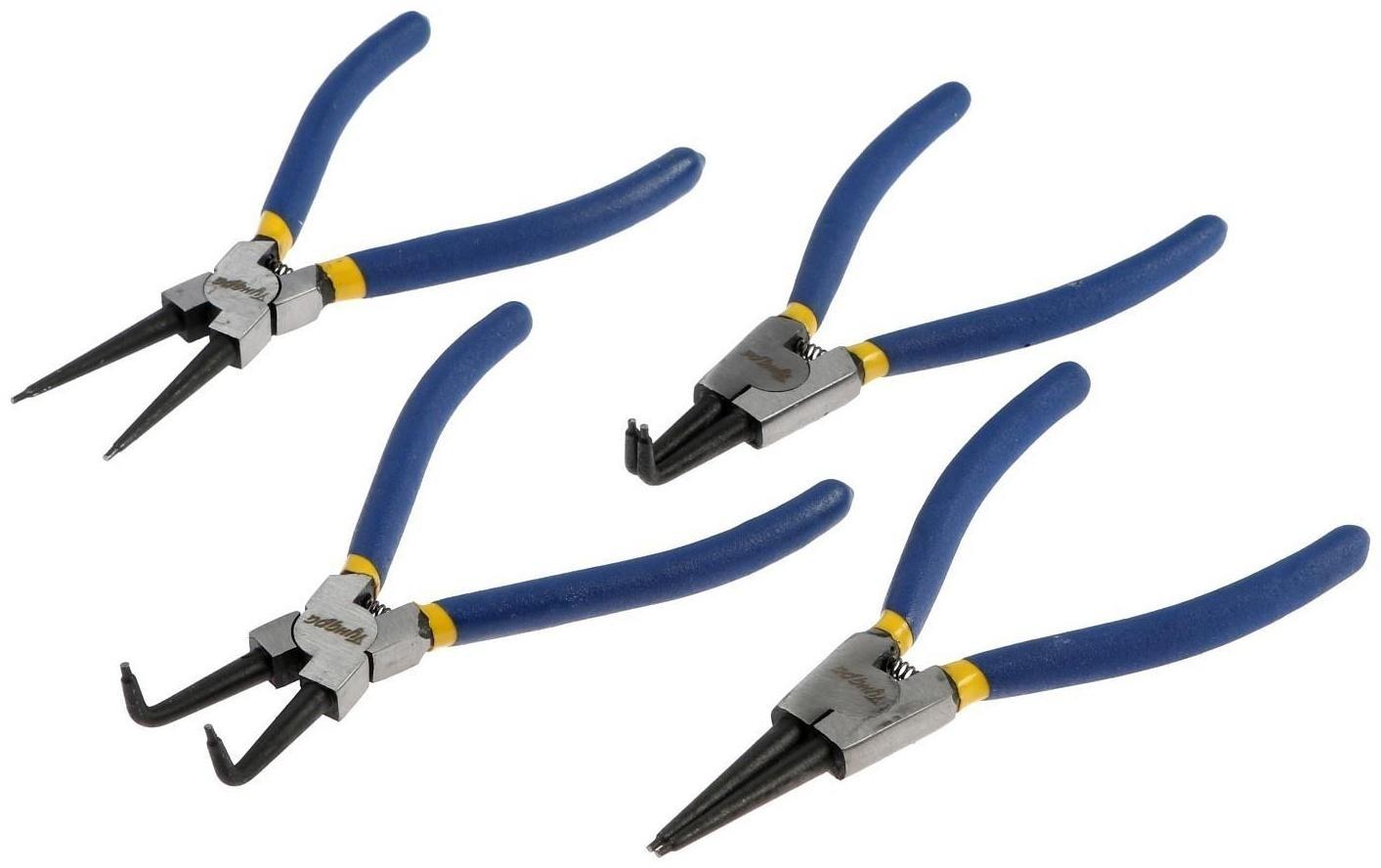 Набор съемников стопорных колец ТУНДРА, 170 мм, 4 шт.