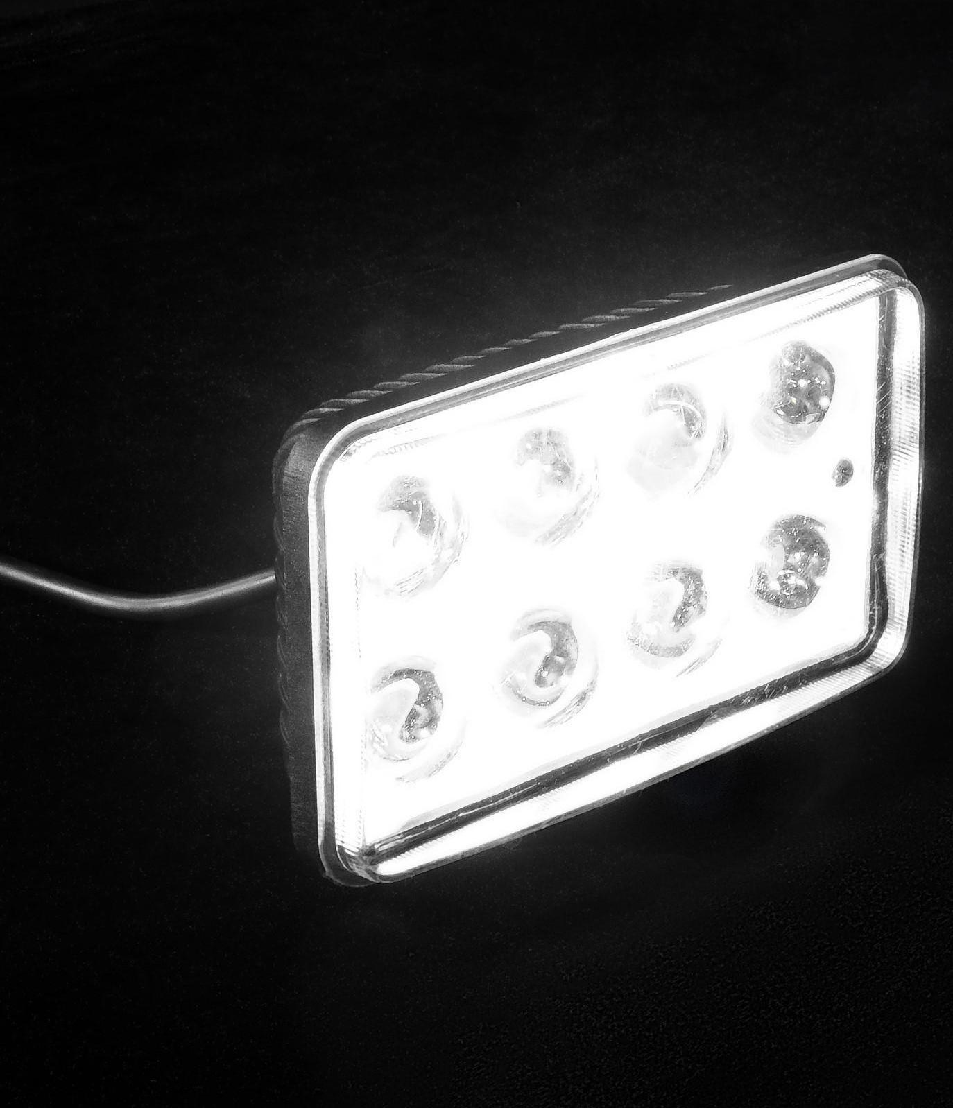 Противотуманная фара, 12 В, 8 LED, IP67, 6000 К, направленный свет