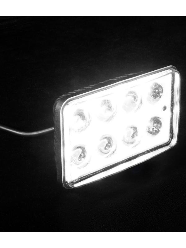 Противотуманная фара, 12 В, 8 LED, IP67, 6000 К, направленный свет