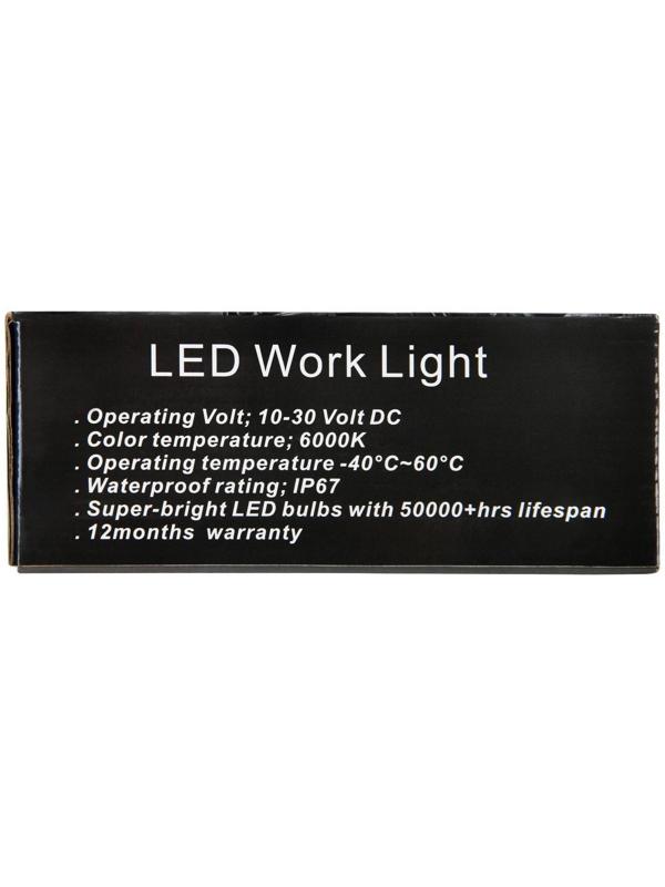 Противотуманная фара, 12 В, 8 LED, IP67, 6000 К, направленный свет