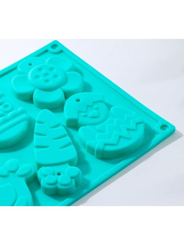 Форма для шоколада силиконовая Доляна «Животные», 30×17×1 см, 8 ячеек (7,7×6 см), цвет МИКС