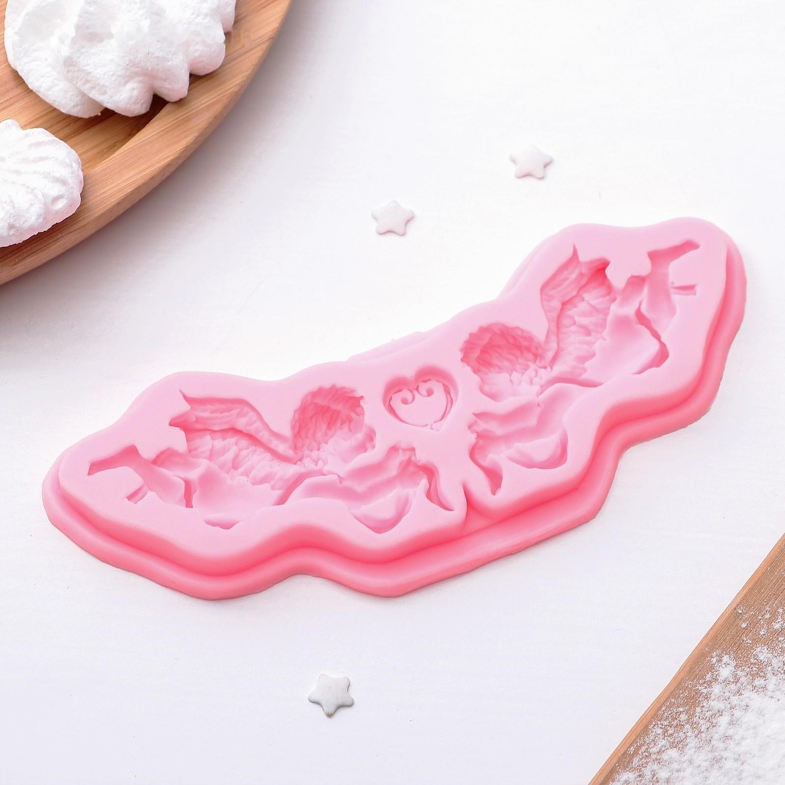 Молд силиконовый «Ангелы», 16×5,5×1 см, цвет МИКС