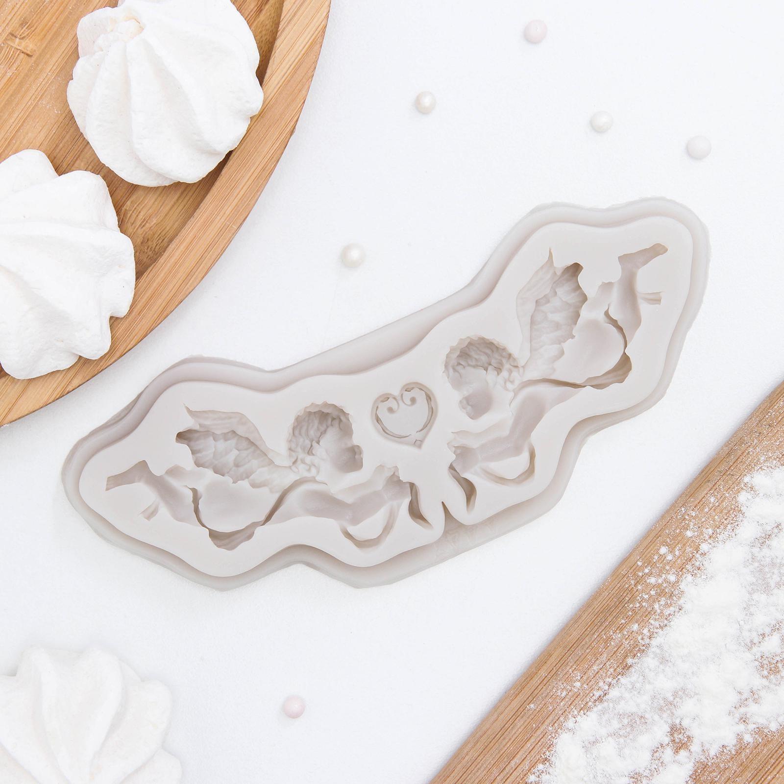 Молд силиконовый «Ангелы», 16×5,5×1 см, цвет МИКС