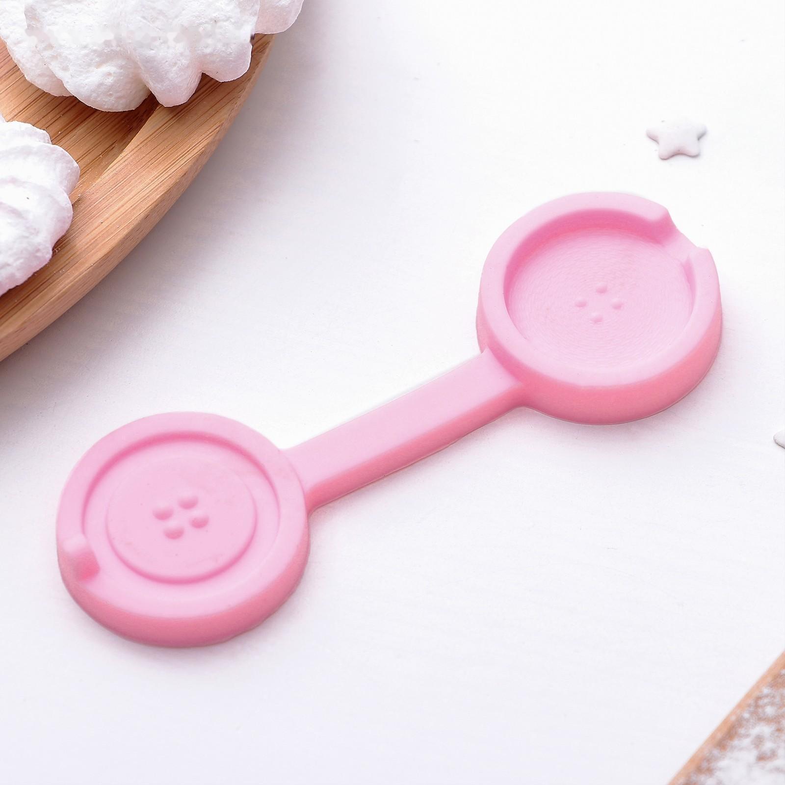 Молд «Пуговка», 9,5×2,9 см, цвет розовый