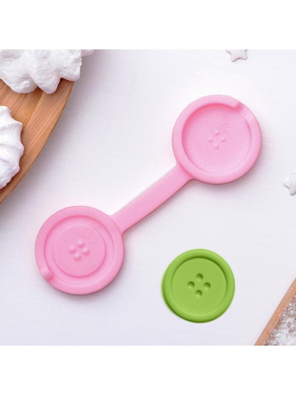 Молд «Пуговка», 9,5×2,9 см, цвет розовый