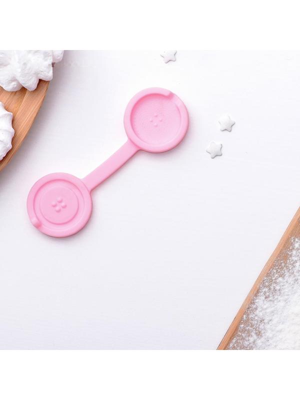 Молд «Пуговка», 9,5×2,9 см, цвет розовый