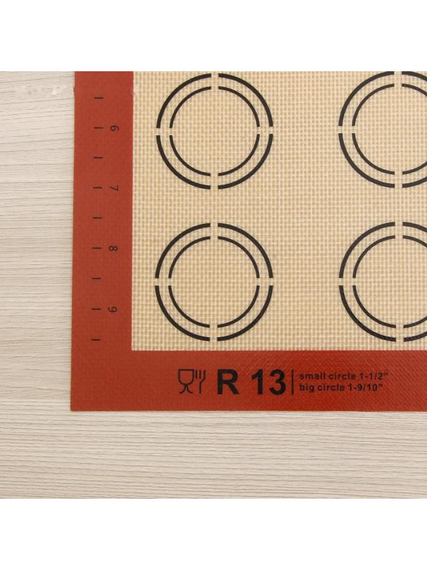 Силиконовый коврик армированный «Макарон», 42×29,5 см, цвет бежевый