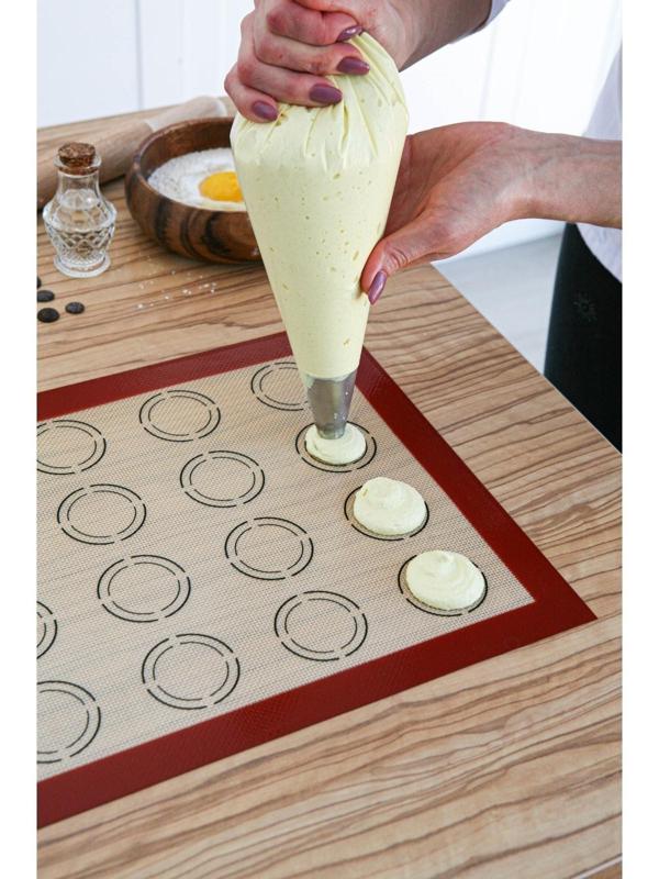 Силиконовый коврик армированный «Макарон», 42×29,5 см, цвет бежевый