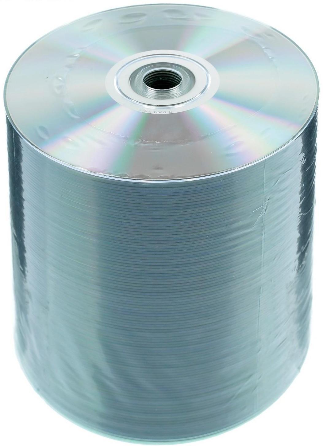 Диск CD-R, не окрашенный, без канавки (Ritek), 52x, 700 Мб, Спайка, 100 шт