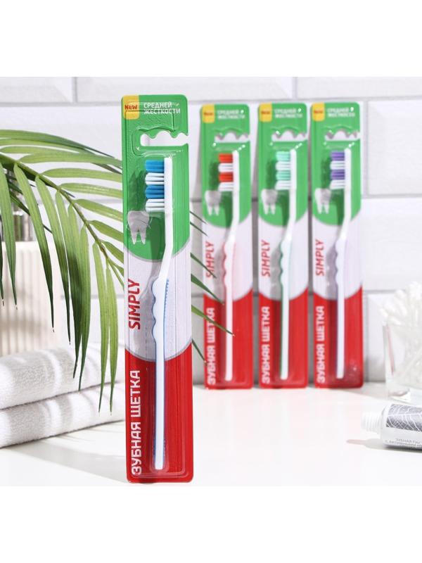 Зубная щётка Rendal Simply, средней жёсткости, 1 шт. МИКС