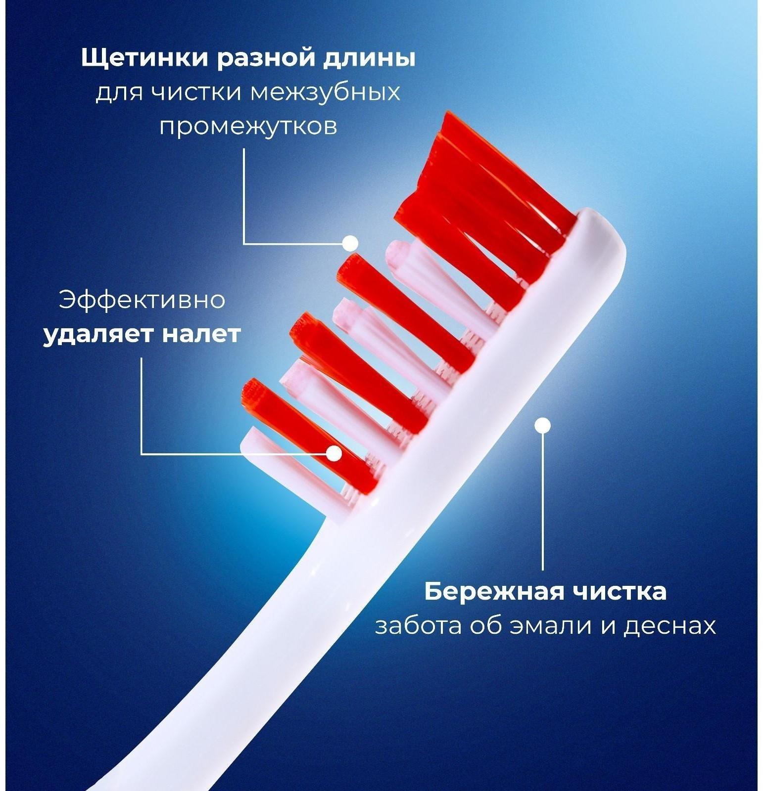 Зубная щётка Rendal Classic, средней жёсткости, 4 шт.