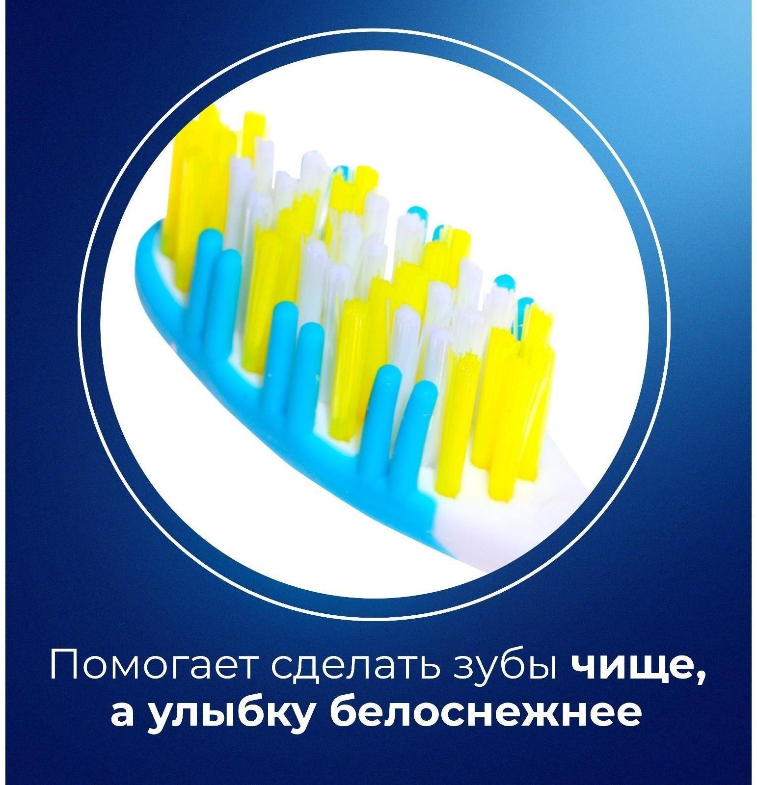 Зубная щётка Rendall 3 effect, средней жесткости, микс, 1 шт.