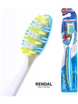 Зубная щётка Rendall 3 effect, средней жесткости, микс, 1 шт.
