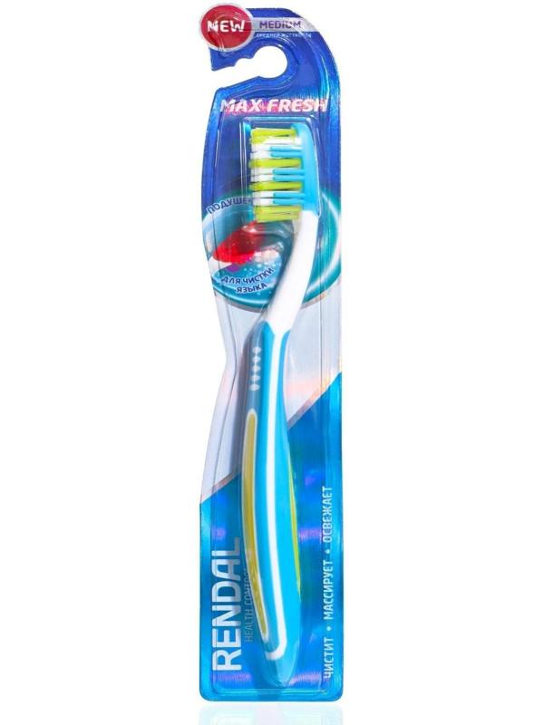 Зубная щётка Rendall 3 effect, средней жесткости, микс, 1 шт.