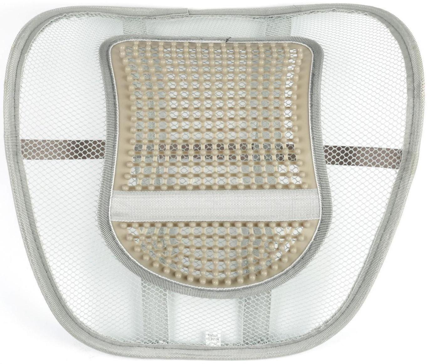 Ортопедическая спинка на сиденье с вертикальным массажером на сиденье 38x39 см, серый