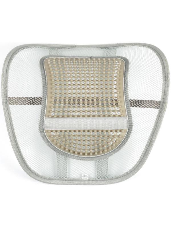 Ортопедическая спинка на сиденье с вертикальным массажером на сиденье 38x39 см, серый