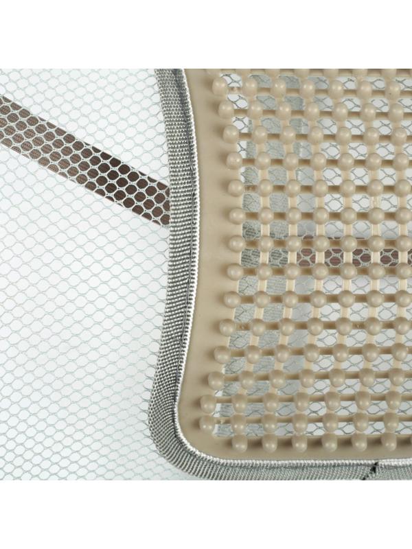 Ортопедическая спинка на сиденье с вертикальным массажером на сиденье 38x39 см, серый