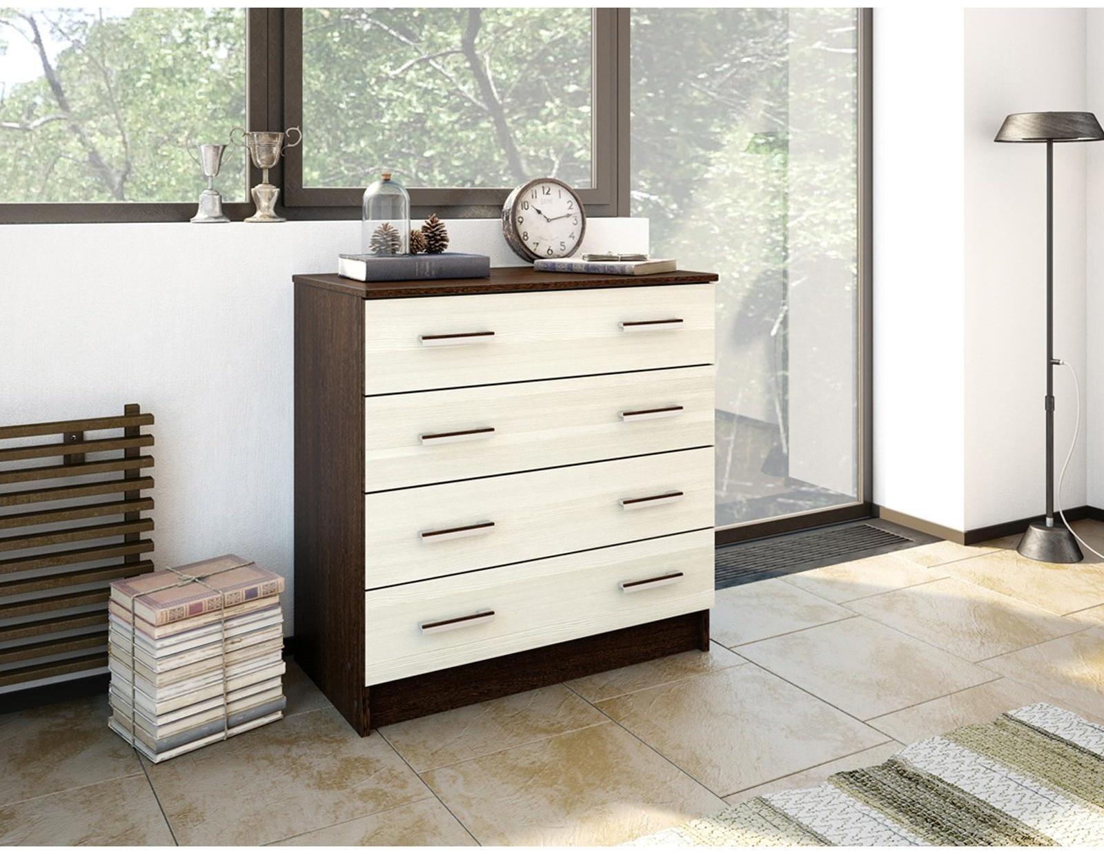 Комод Эра, 800 × 830 × 440, Венге/Лоредо