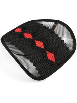 Ортопедическая спинка на сиденье усиленная, ромб, 38×39 см, черный