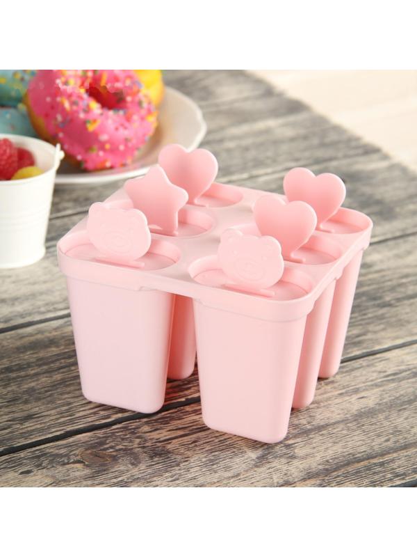 Форма для мороженого 6 ячеек «Нега», цвета МИКС