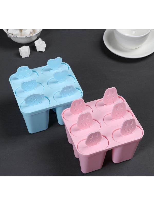 Форма для мороженого 6 ячеек «Нега», цвета МИКС