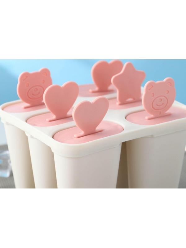 Форма для мороженого 6 ячеек «Нега», цвета МИКС