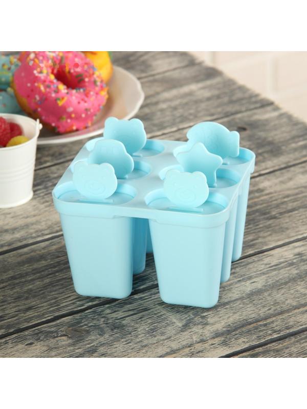 Форма для мороженого 6 ячеек «Нега», цвета МИКС