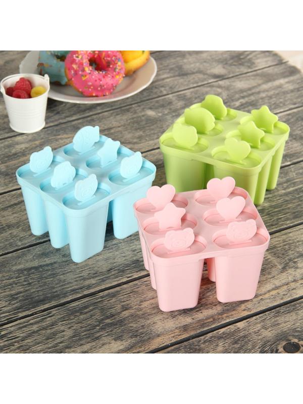 Форма для мороженого 6 ячеек «Нега», цвета МИКС