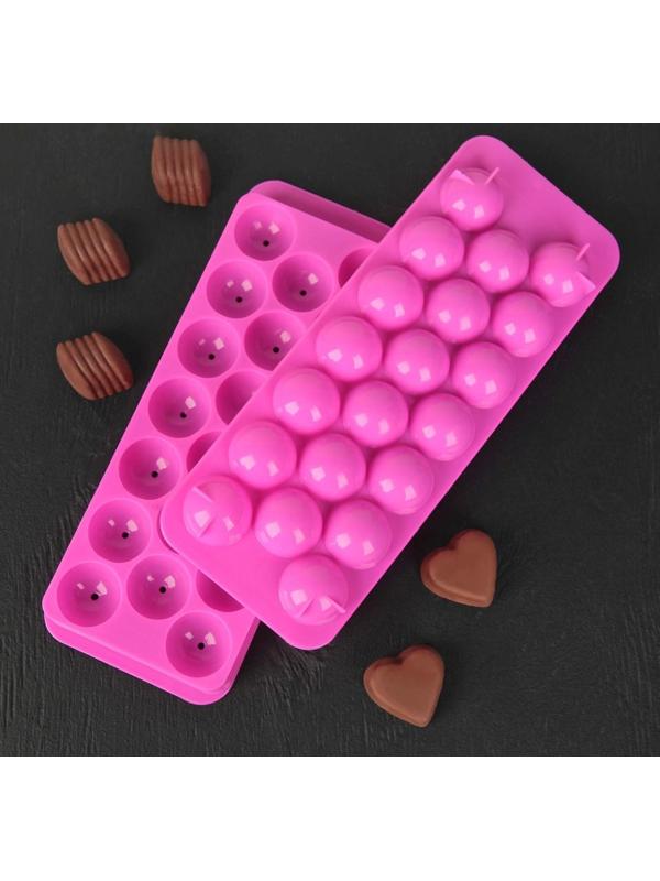 Форма для льда и шоколада «Шар», 20 ячеек