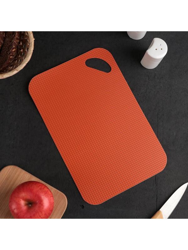 Доска разделочная пластиковая противоскользящая гибкая Доляна, 29×19 см, цвет МИКС