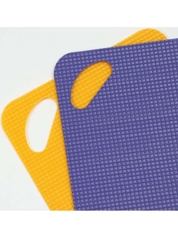 Доска разделочная пластиковая противоскользящая гибкая Доляна, 29×19 см, цвет МИКС