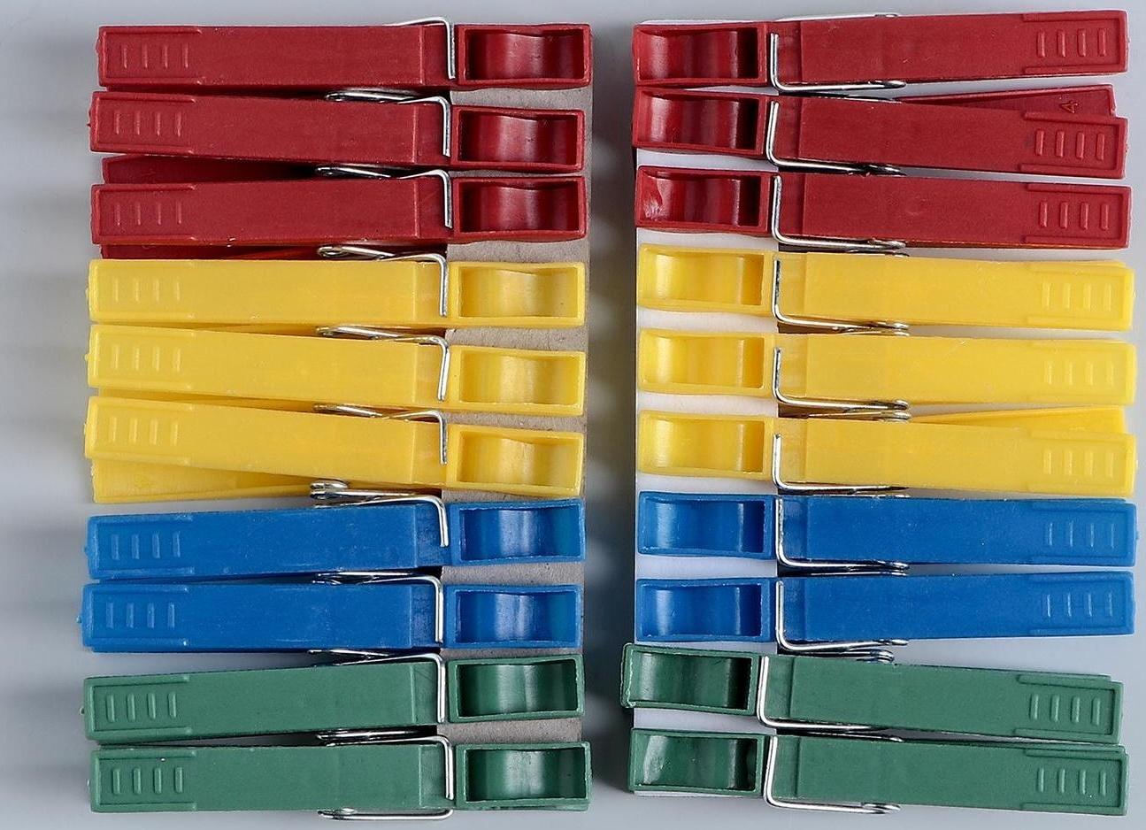 Прищепки бельевые, 7 см, 20 шт