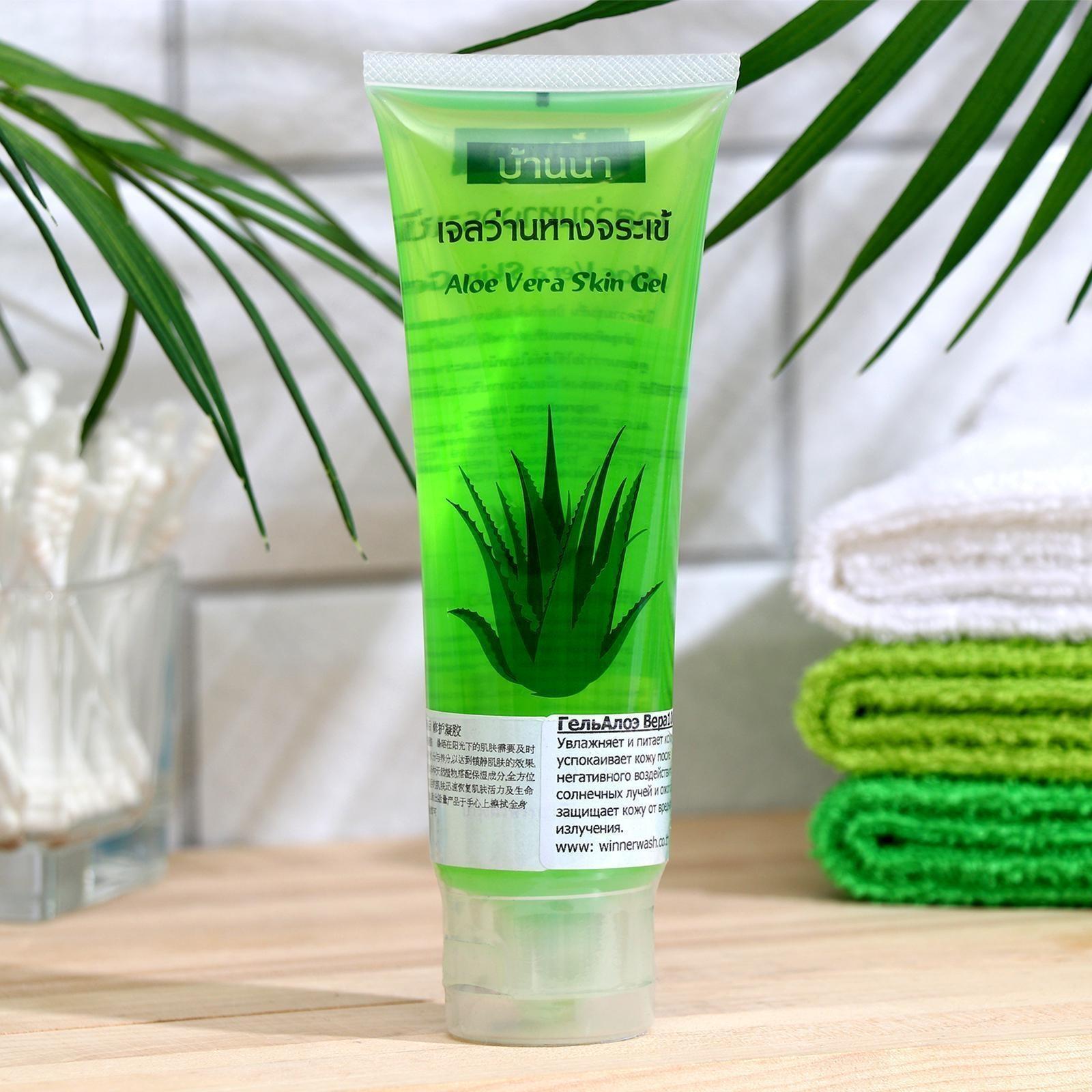 Гель для лица и тела Banna алоэ вера, при ожогах, царапинах, раздражении кожи, 100 г