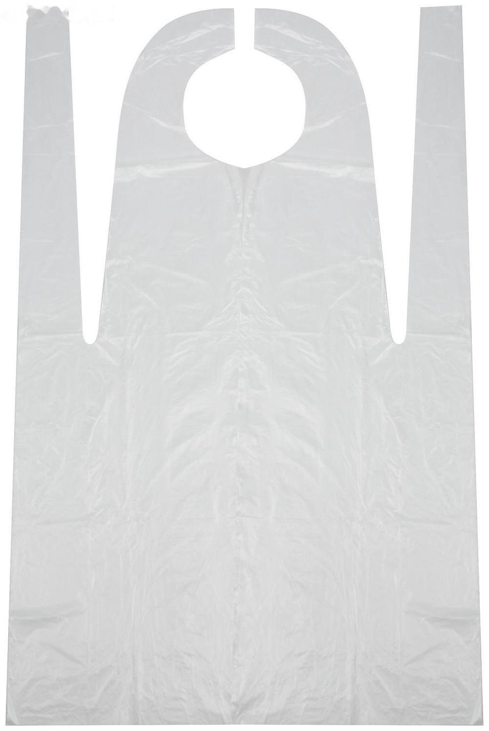 Фартук защитный белый, 10 мкм., размер 68*110 см.