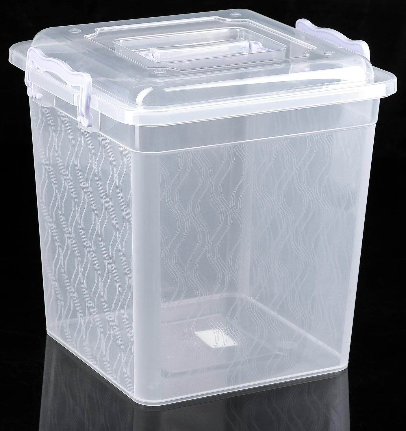 Контейнер квадратный, 12 л, цвет МИКС