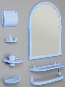 Набор для ванной комнаты «Олимпия», цвет голубой