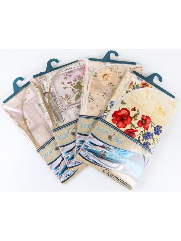 Скатерть на нетканой основе многоразовая с бейкой «Мажор», 135×140(+/-5) см, цвет МИКС