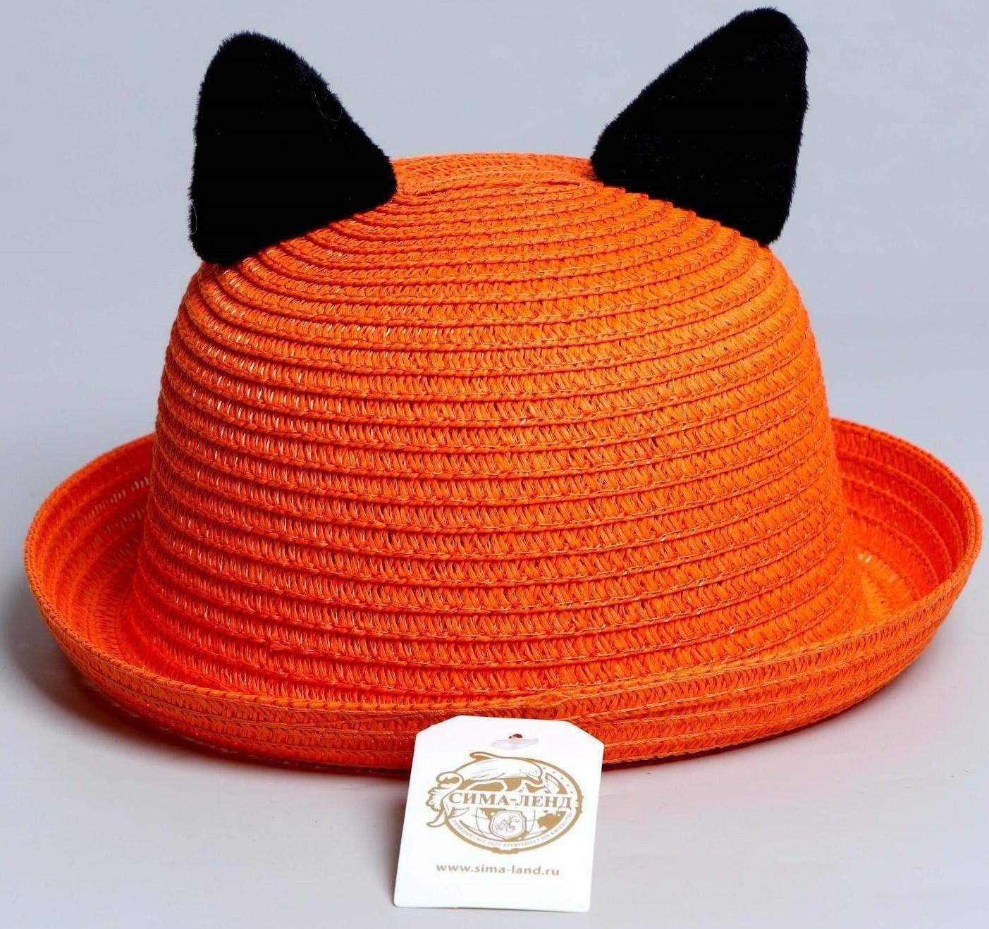 Панама «Лисичка», с ушками, детская, р-р. 54 см., от 2 до 6 лет