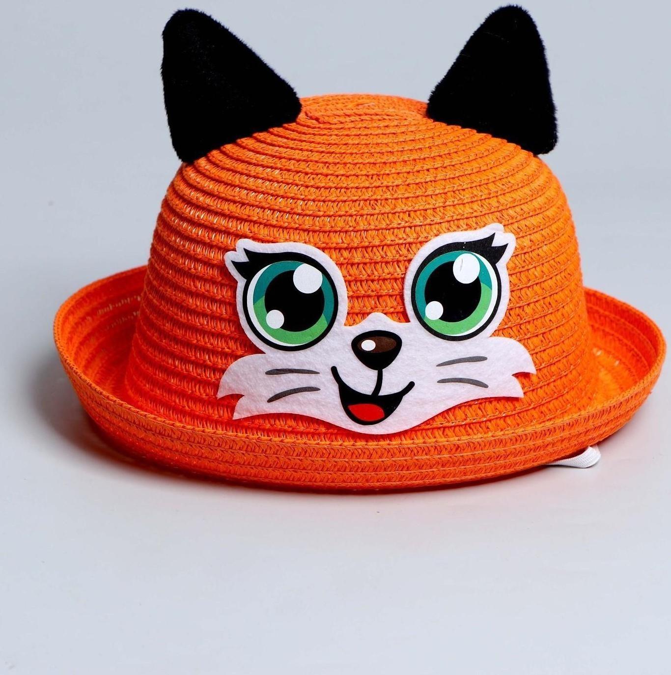 Панама «Лисичка», с ушками, детская, р-р. 54 см., от 2 до 6 лет