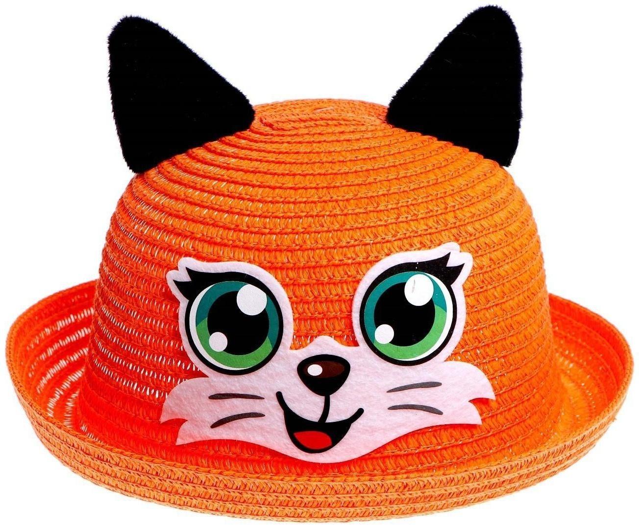 Панама «Лисичка», с ушками, детская, р-р. 54 см., от 2 до 6 лет