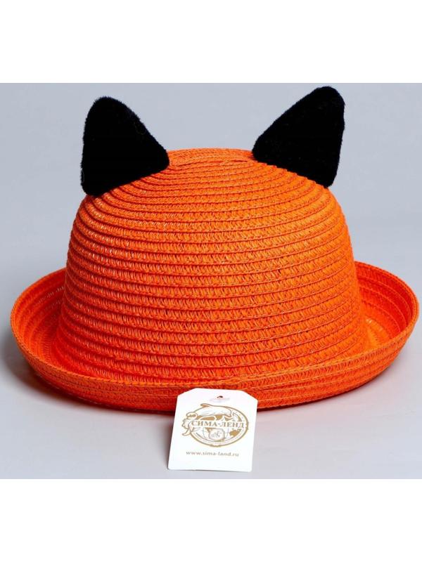 Панама «Лисичка», с ушками, детская, р-р. 54 см., от 2 до 6 лет