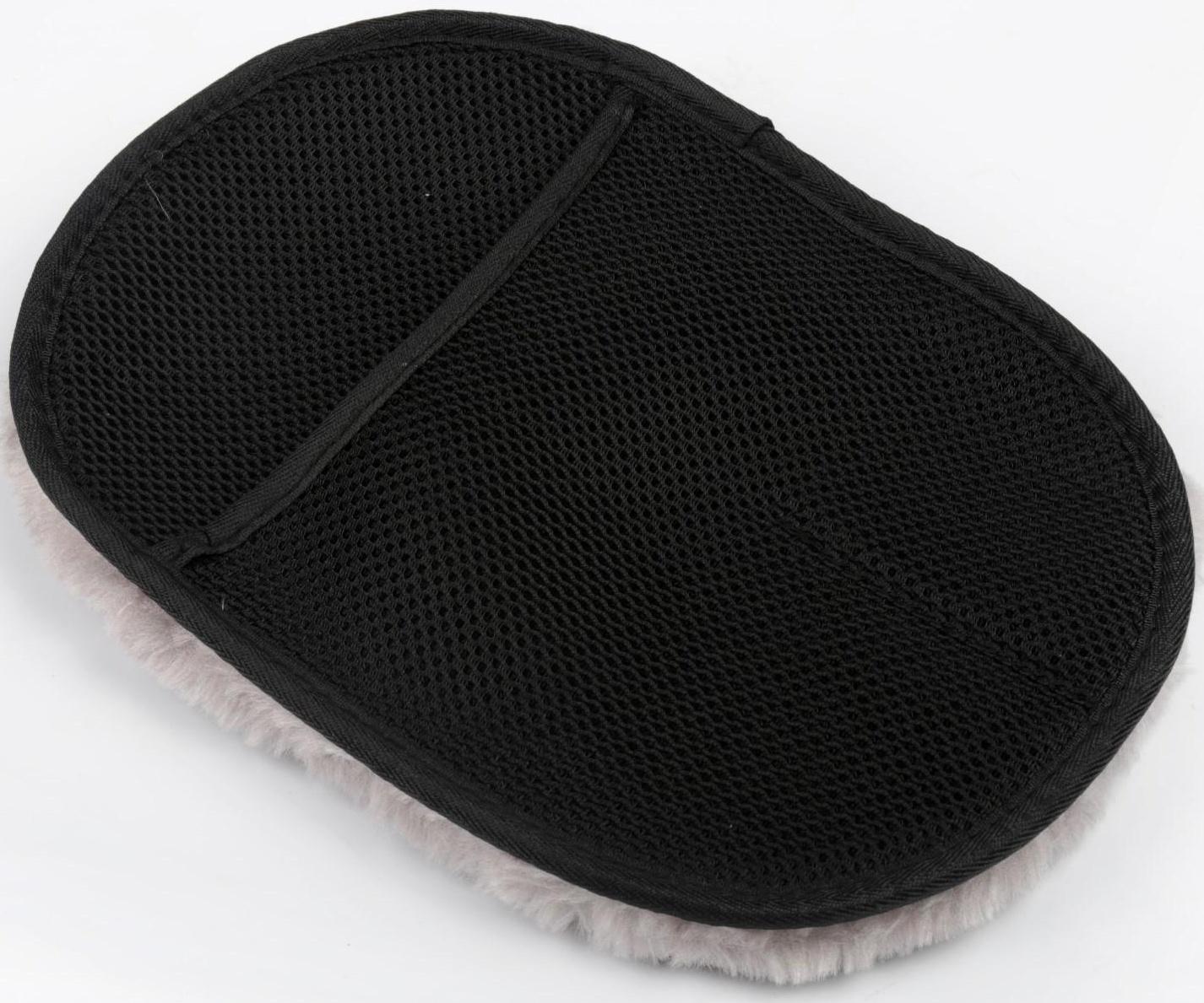 Варежка для полировки односторонняя 23x17 см, искусственный мех, микс