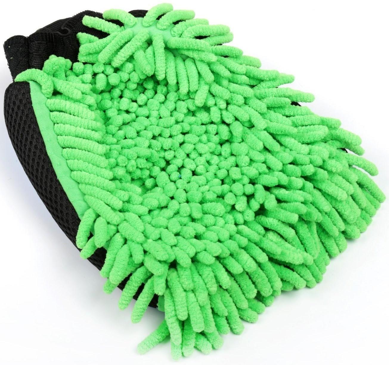 Варежка для мытья авто, 25×19 см, двухсторонняя, микс