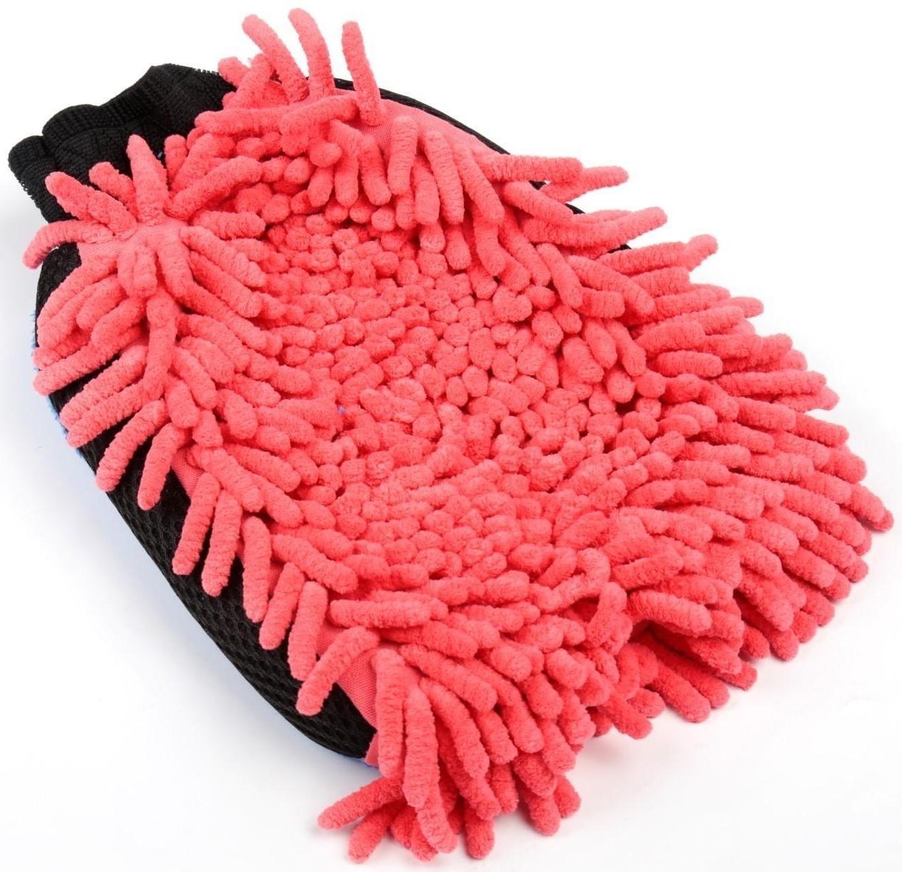 Варежка для мытья авто, 25×19 см, двухсторонняя, микс