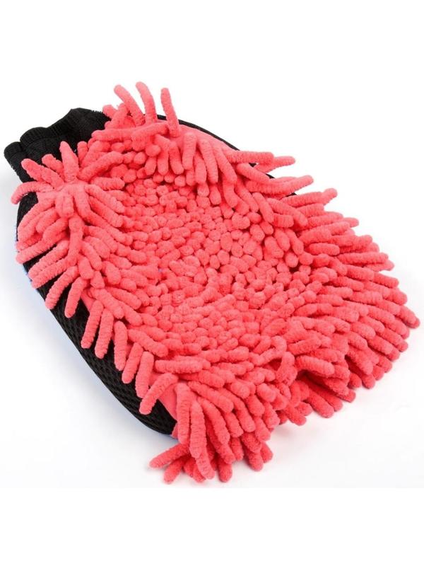 Варежка для мытья авто, 25×19 см, двухсторонняя, микс