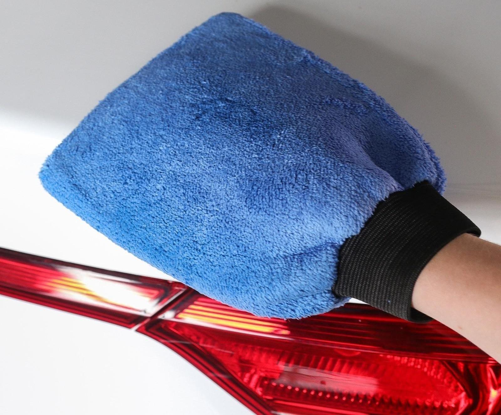 Варежка для уборки авто, 24×16 см, синяя