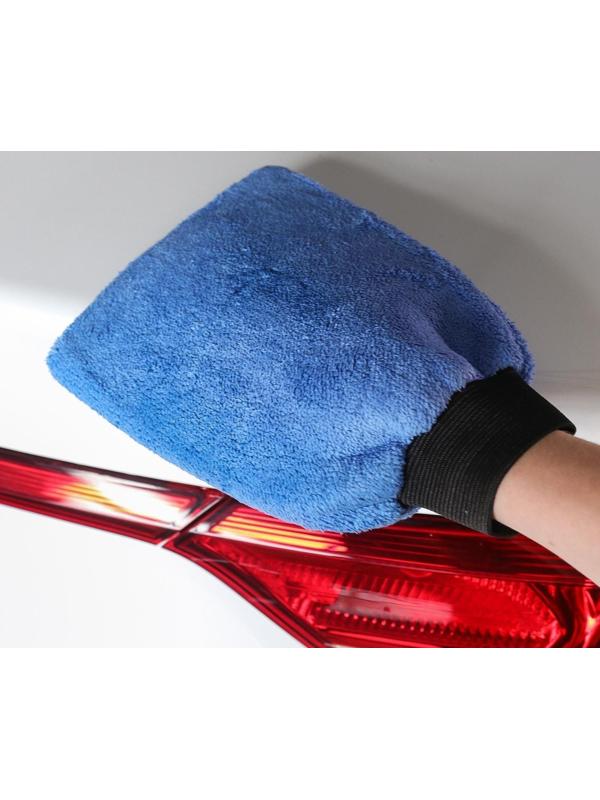 Варежка для уборки авто, 24×16 см, синяя