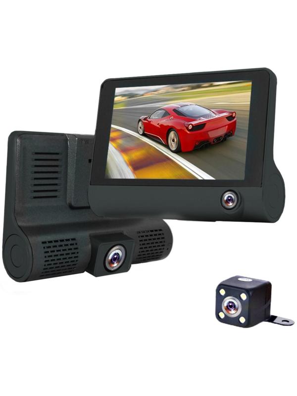 Видеорегистратор Cartage, 3 камеры, FHD 1080, LTPS 4.0, обзор 120°