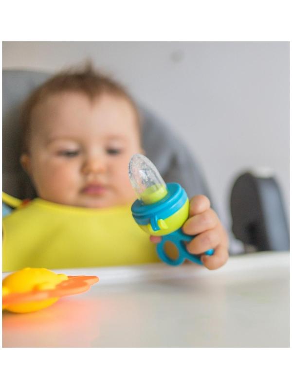 Ниблер с силиконовой сеточкой, вращающийся поршень, цвет голубой