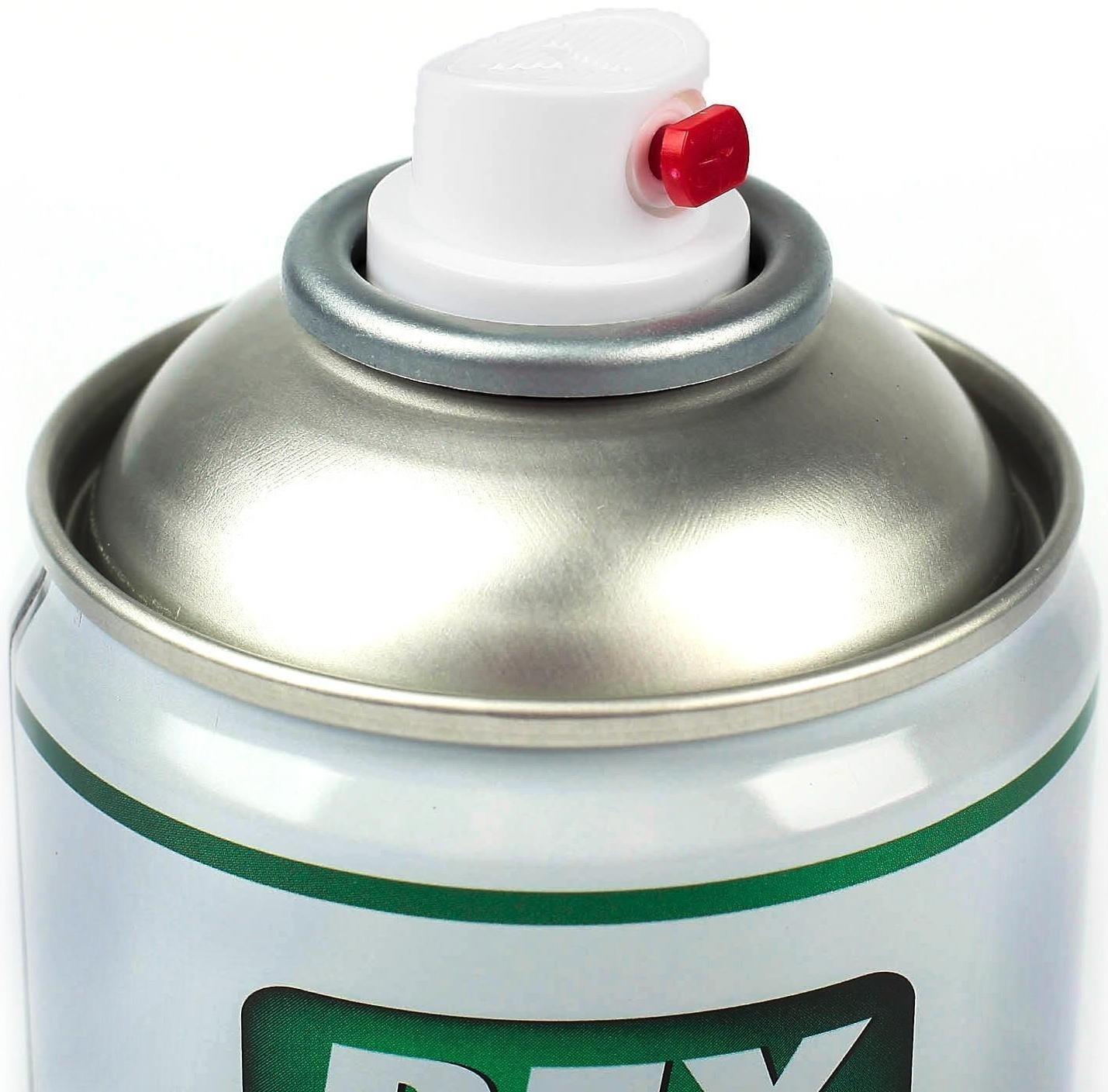 Эмаль алкидная универсальная REXTON, черная глянцевая, аэрозоль, 520 мл